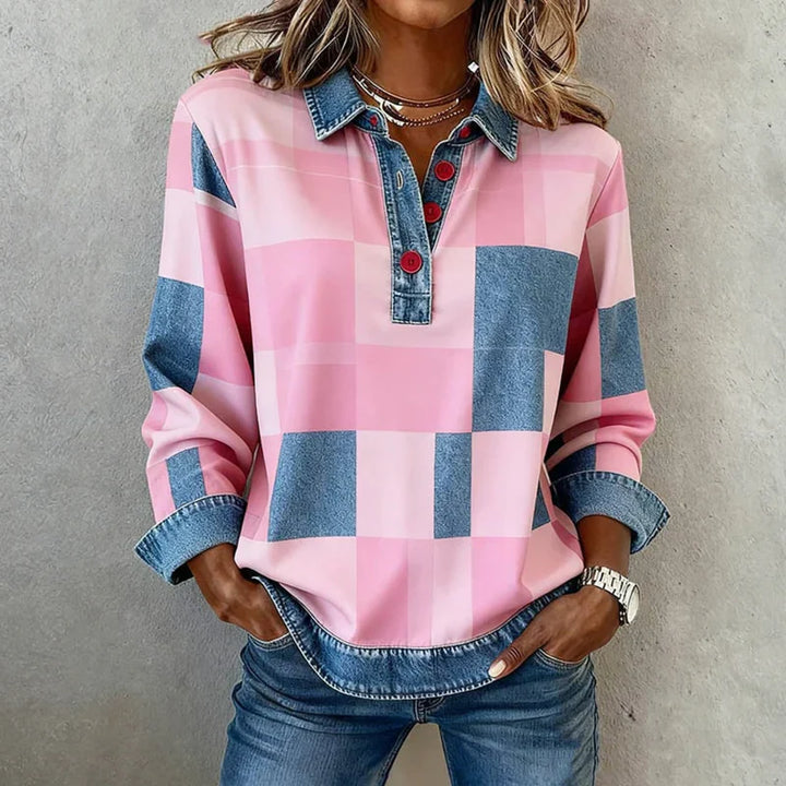 Vintage Ruuduline Kampsun