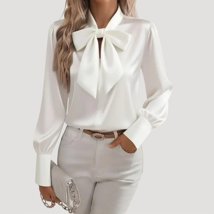 JENELLE – BLOUSE WITH TIE NECK