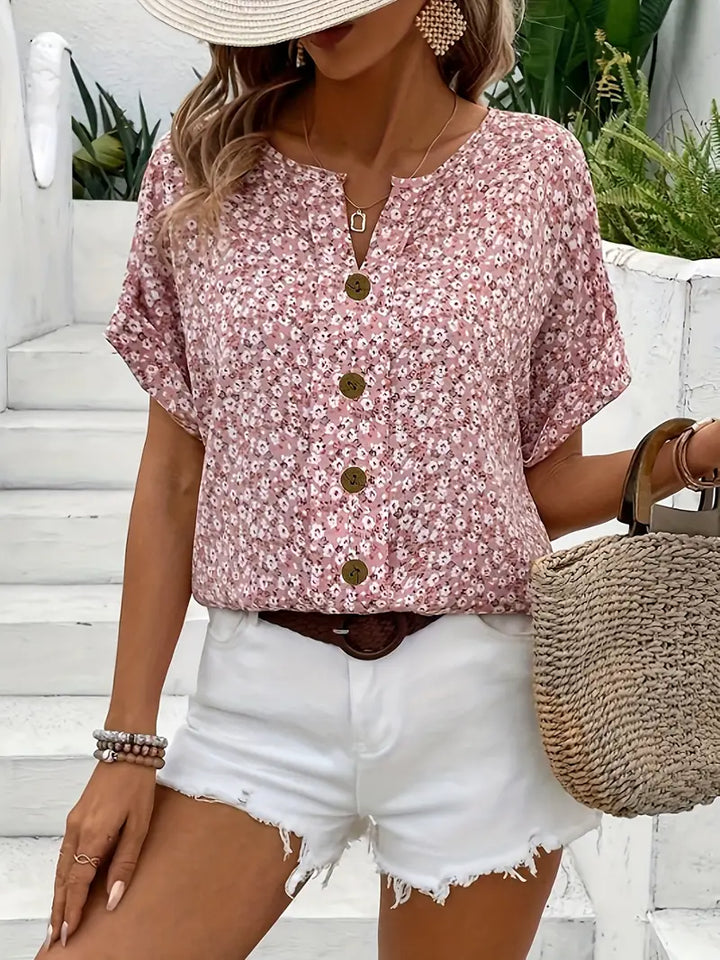 Wolena | Lillede Loorega Blouse