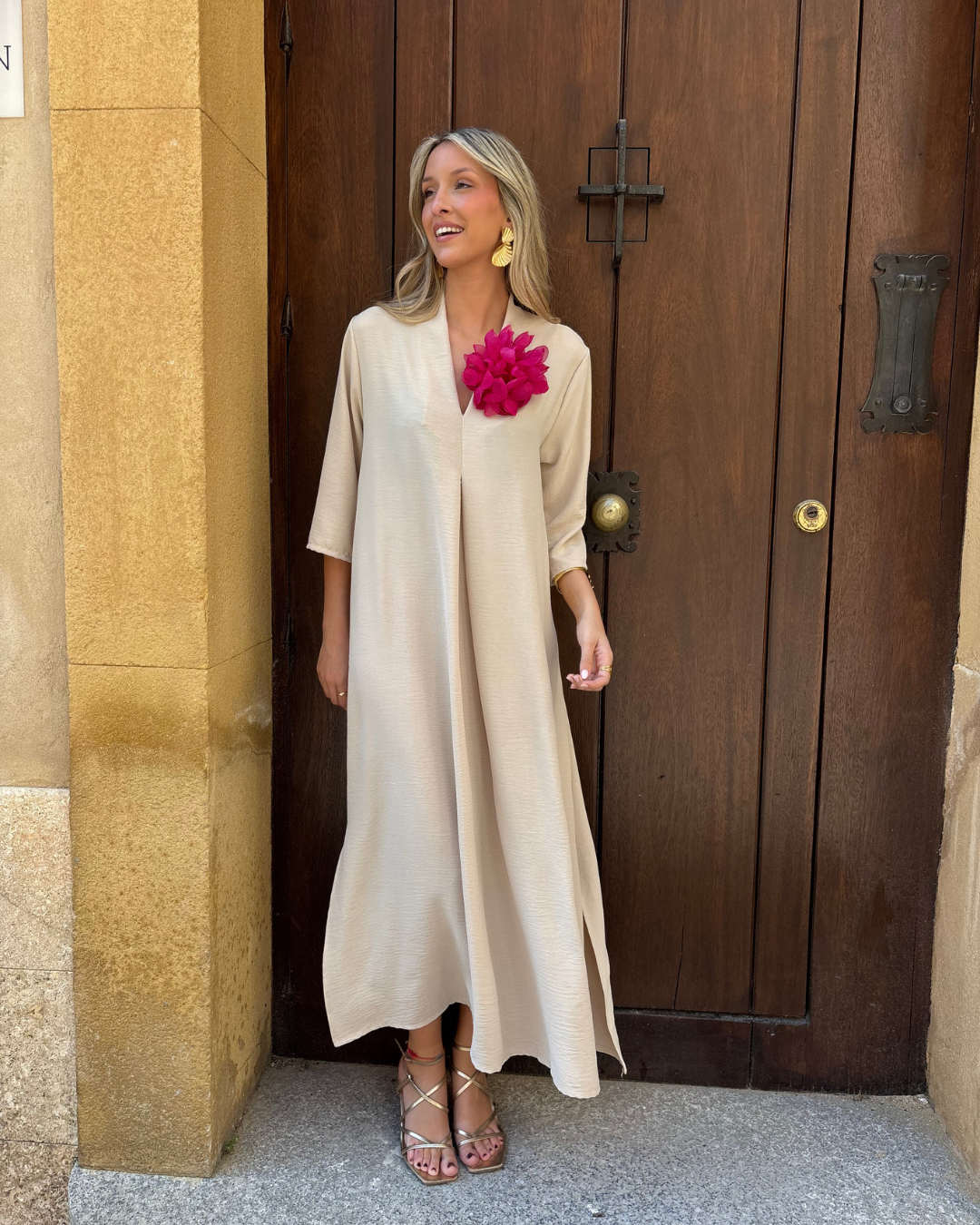 Beige Laura Dress