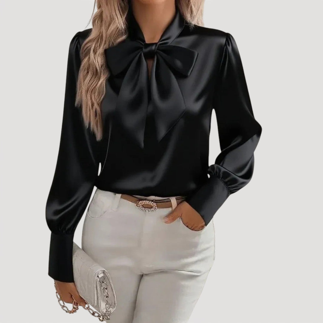 JENELLE – BLOUSE WITH TIE NECK