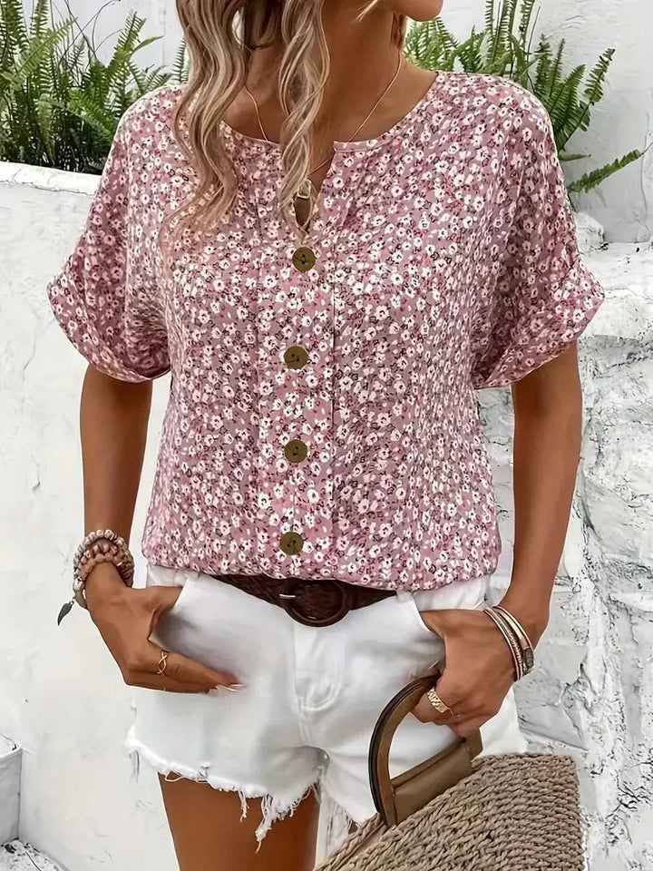 Wolena | Lillede Loorega Blouse