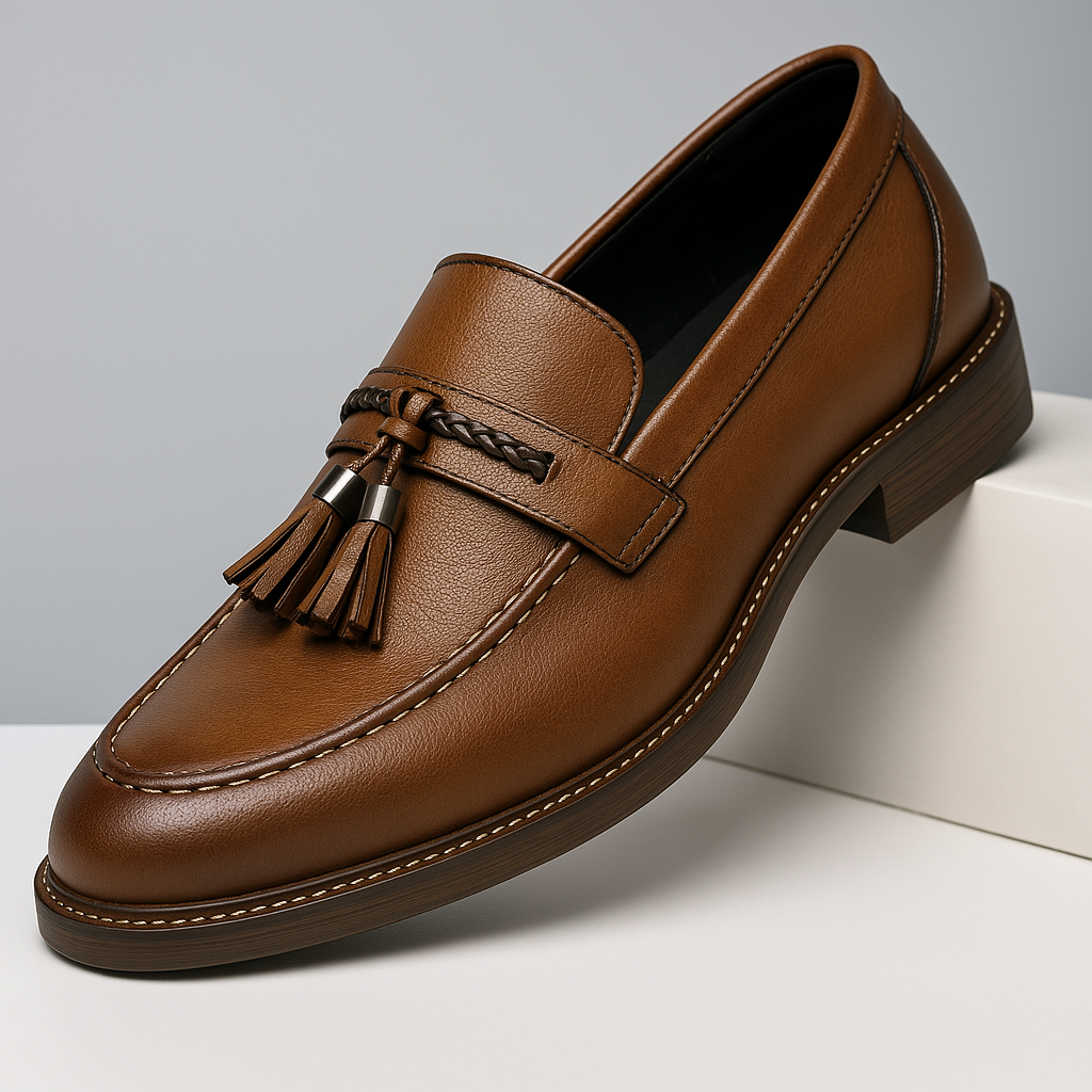Leren Loafers kwastidega