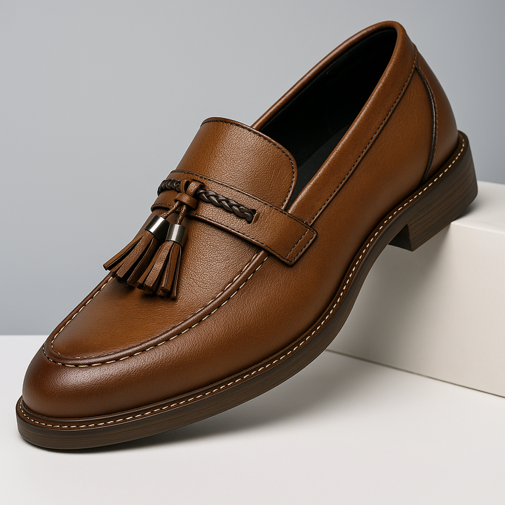 Leren Loafers kwastidega