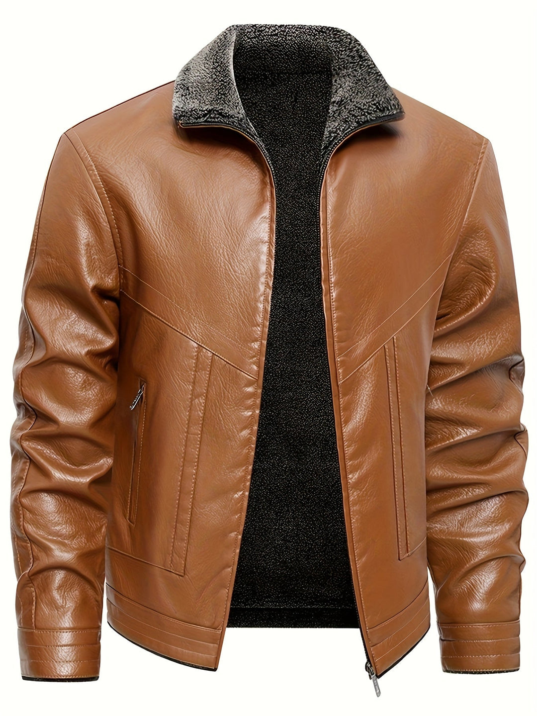 Elegantne nahkjope fleece-voodriga