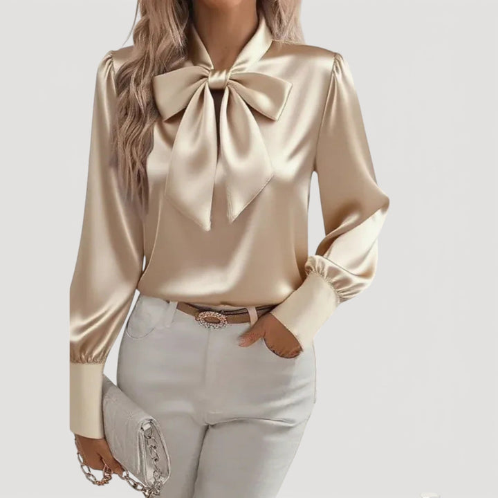 JENELLE – BLOUSE WITH TIE NECK