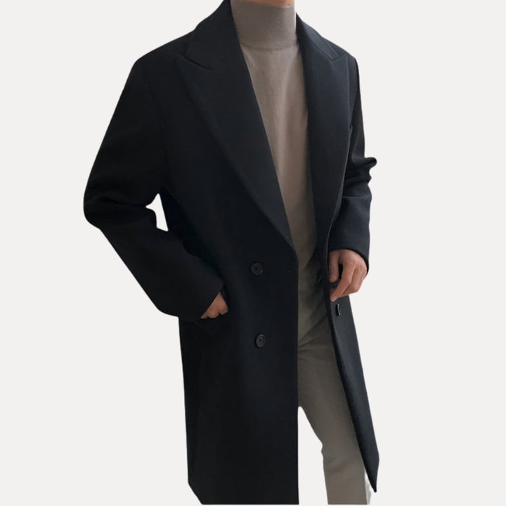 Elegantne kahe nööbiga mantel