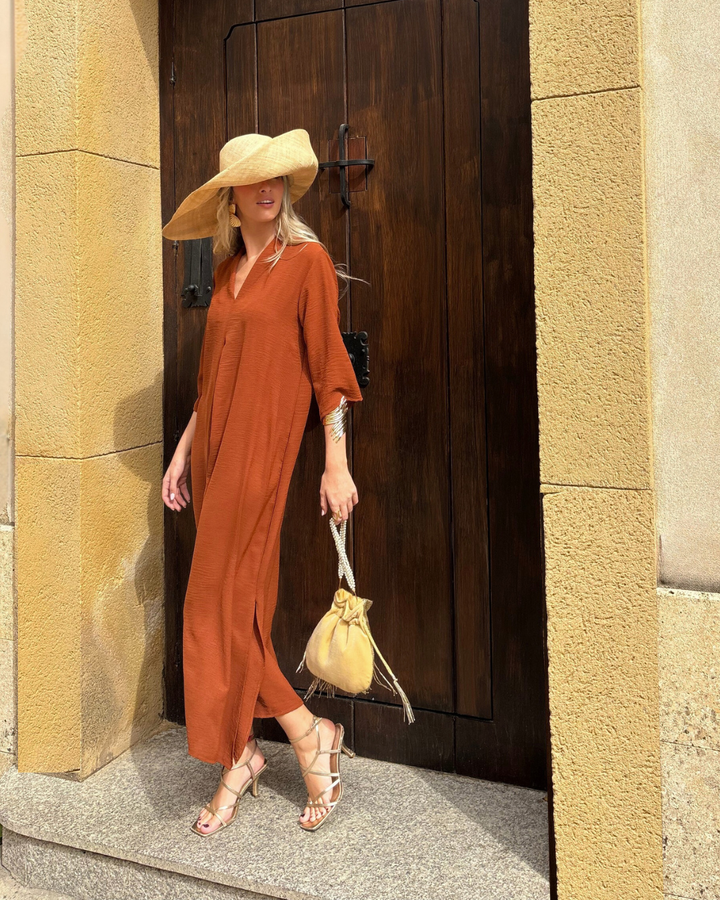 Laura Terracotta Dress