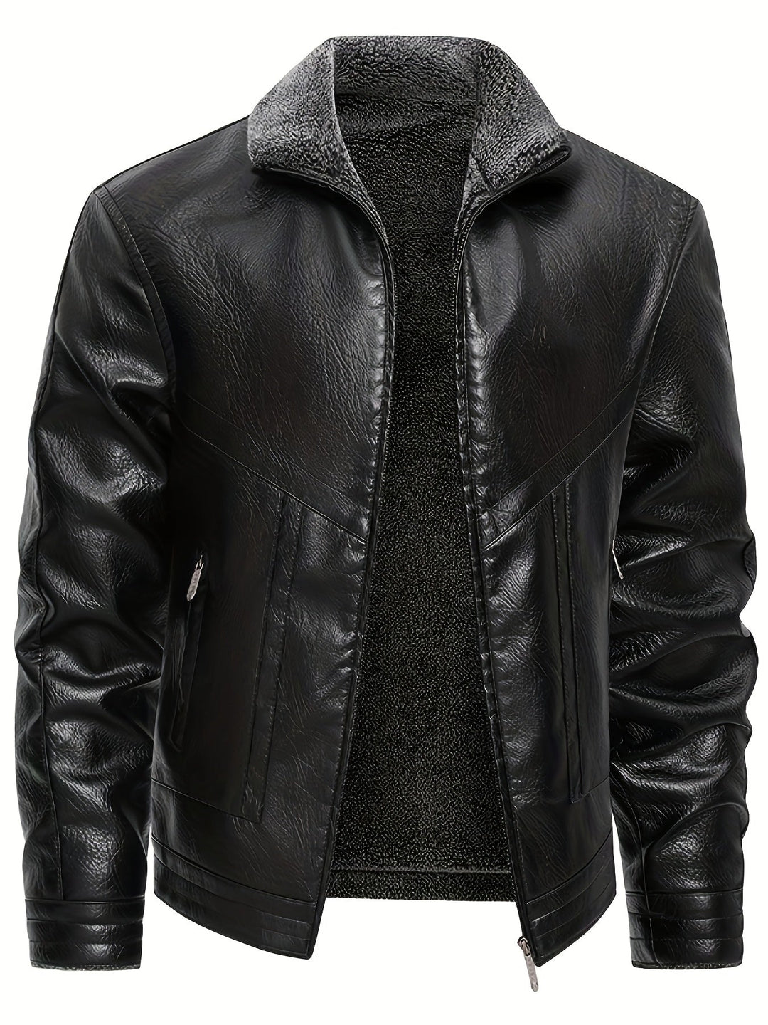 Elegantne nahkjope fleece-voodriga