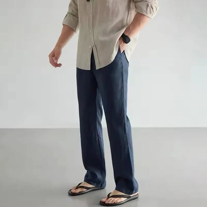 Elegantne, hingav linane püks