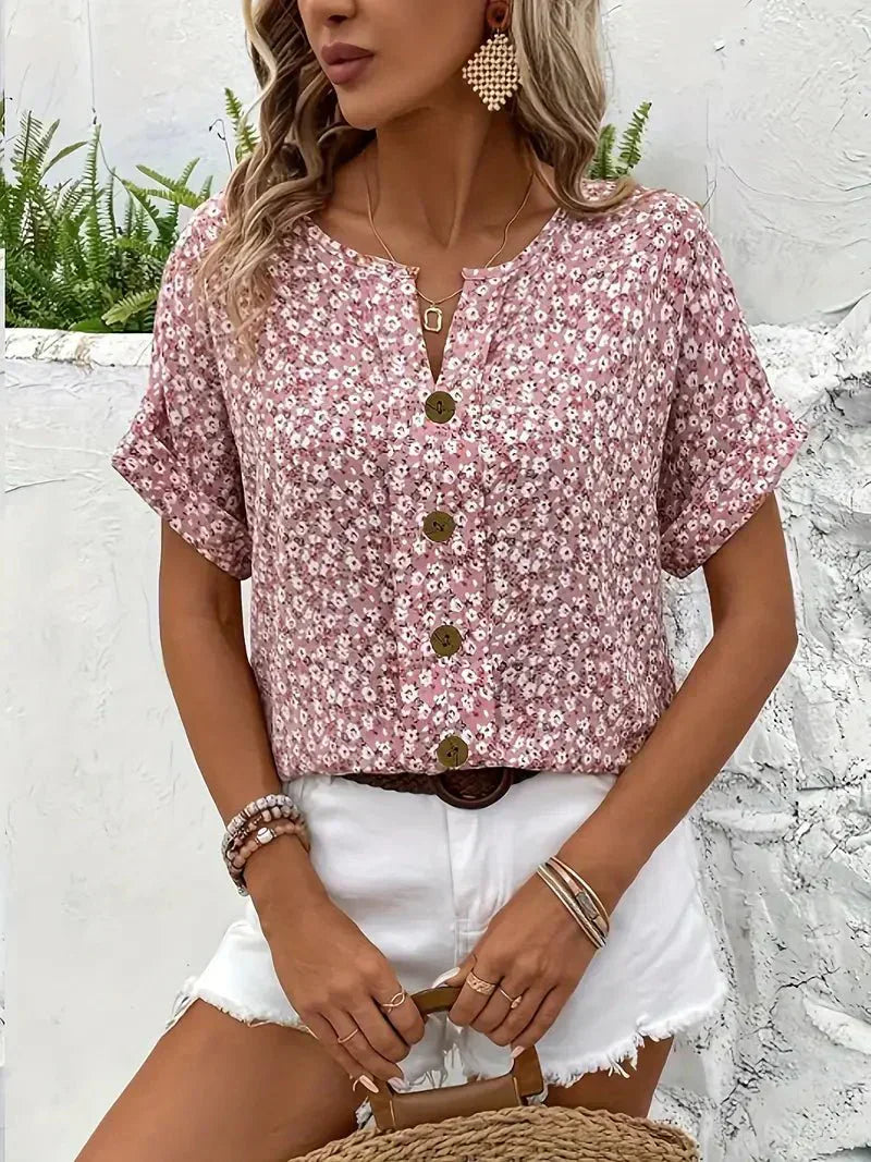 Wolena | Lillede Loorega Blouse