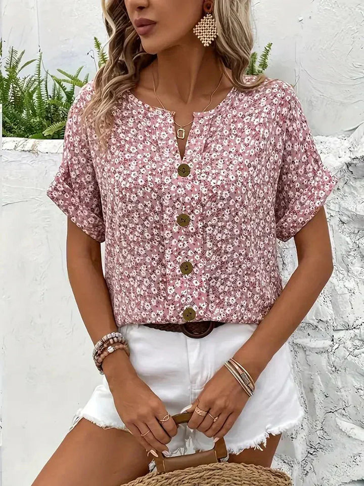 Wolena | Lillede Loorega Blouse
