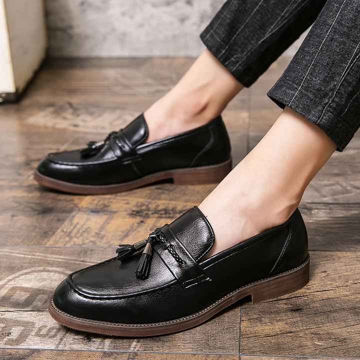 Leren Loafers kwastidega