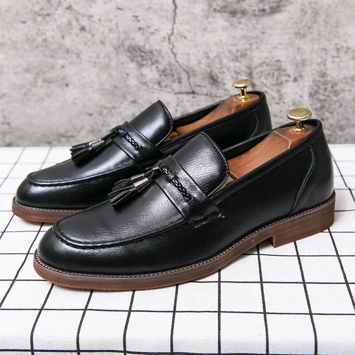 Leren Loafers kwastidega