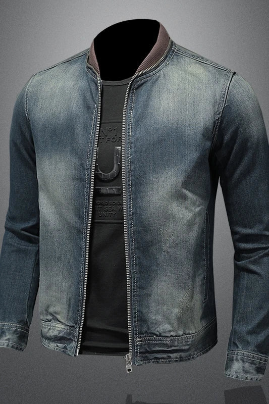Elegantne denim jakk lukuga