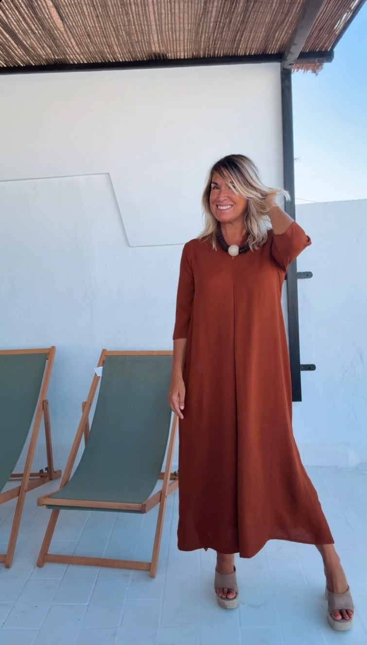 Laura Terracotta Dress
