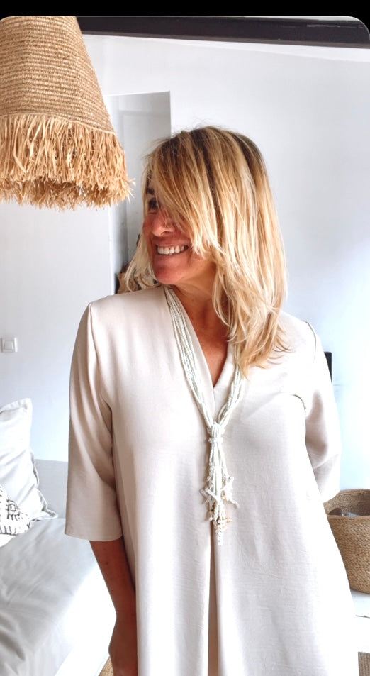 Beige Laura Dress