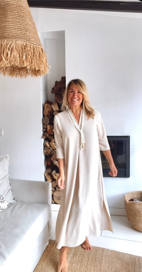 Beige Laura Dress