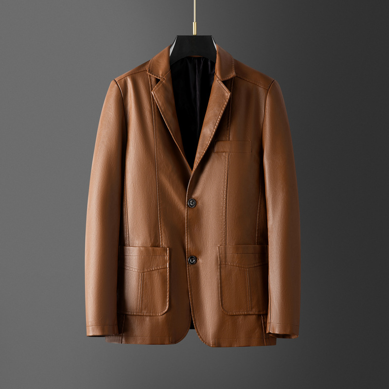Elegantne nahast meeste bleiser