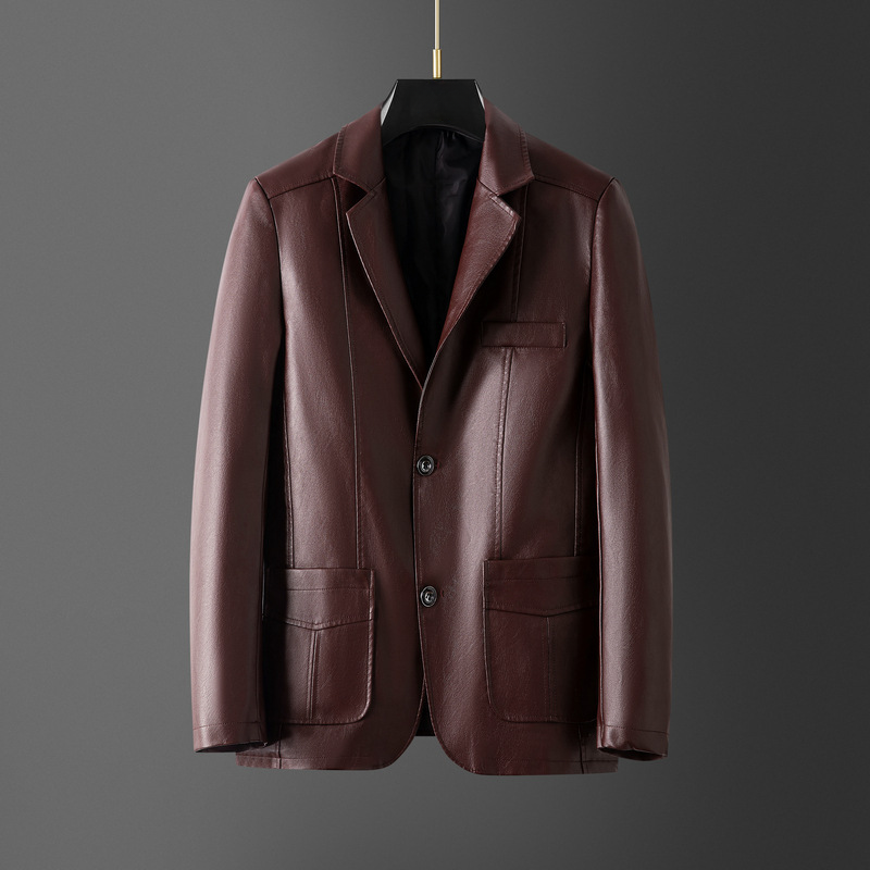 Elegantne nahast meeste bleiser