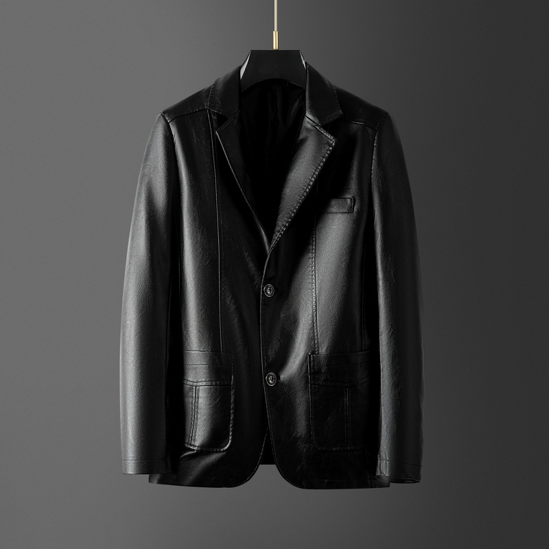 Elegantne nahast meeste bleiser