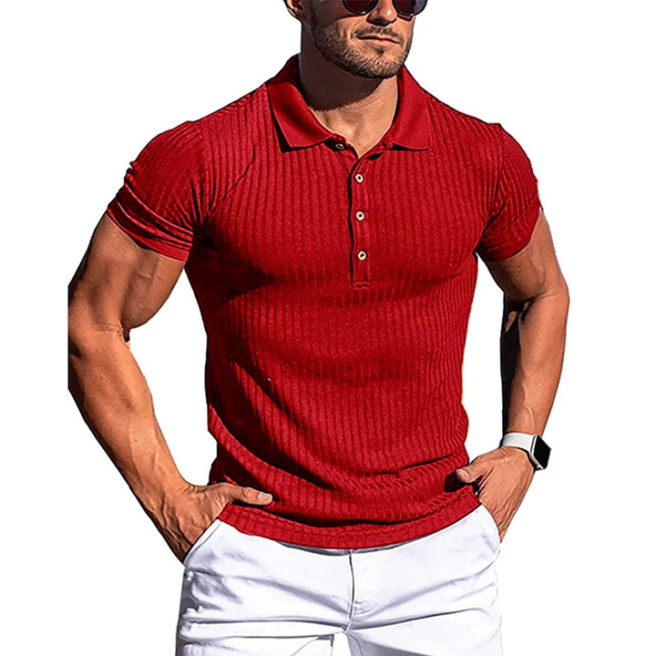 Elegantne triibuline poloshirt