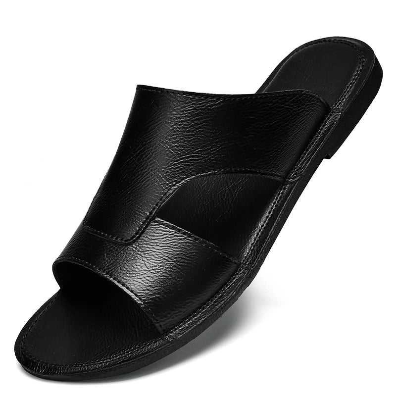 Elegantne nahast rannasandaalid