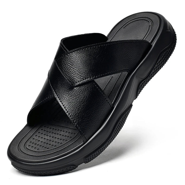 Elegantne nahast rannasandaalid