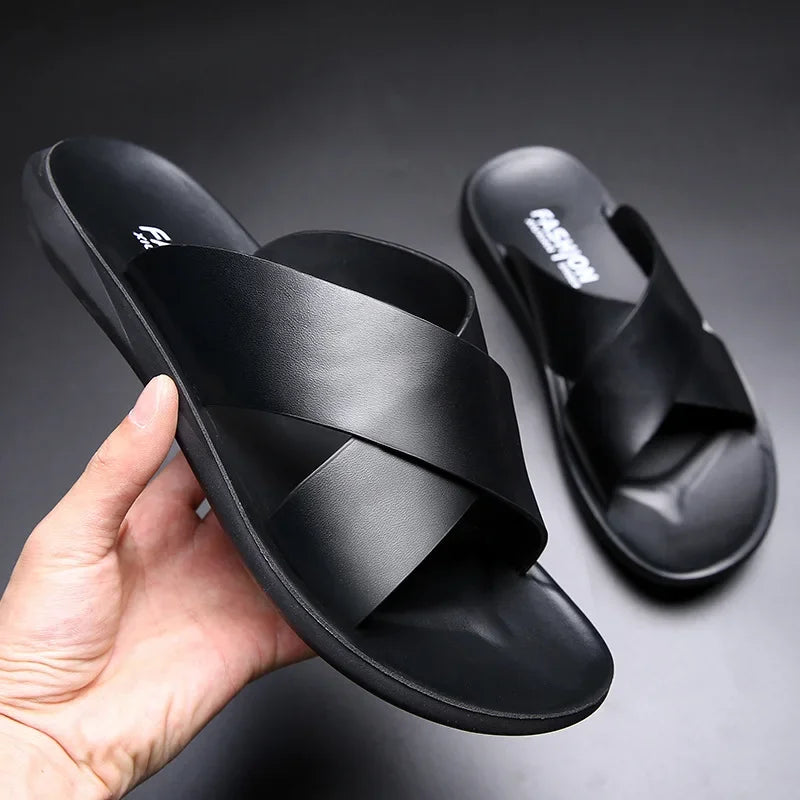 Elegantne Nahk Sandaalid