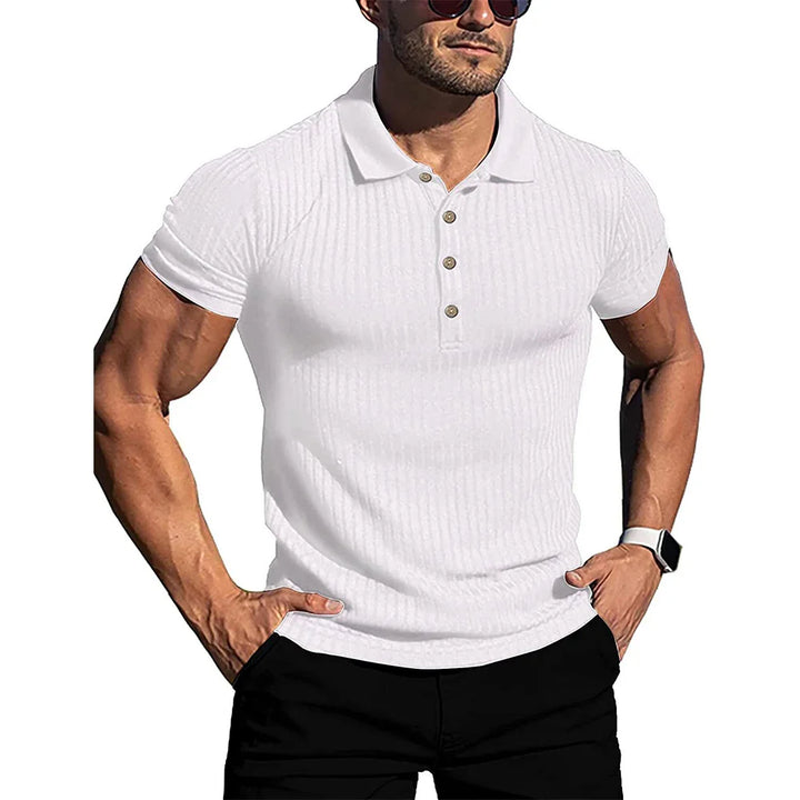 Elegantne triibuline poloshirt