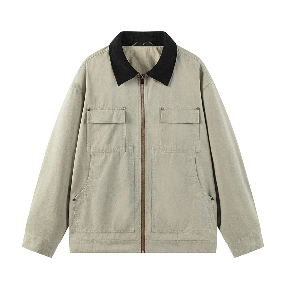 Elegantne puuvillane denim jakk
