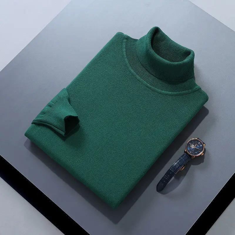 Elegantne puuvillane kõrge kaelusega sviiter