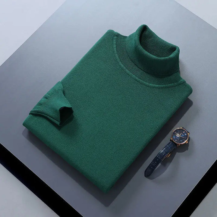 Elegantne puuvillane kõrge kaelusega sviiter