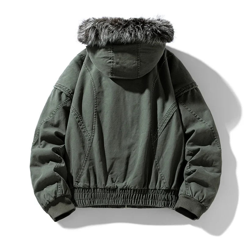 Elegantne fliisvoodriga cargo-jakk