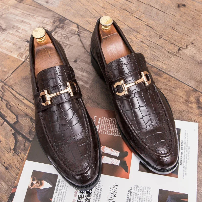 Nahkrihmaga loafers