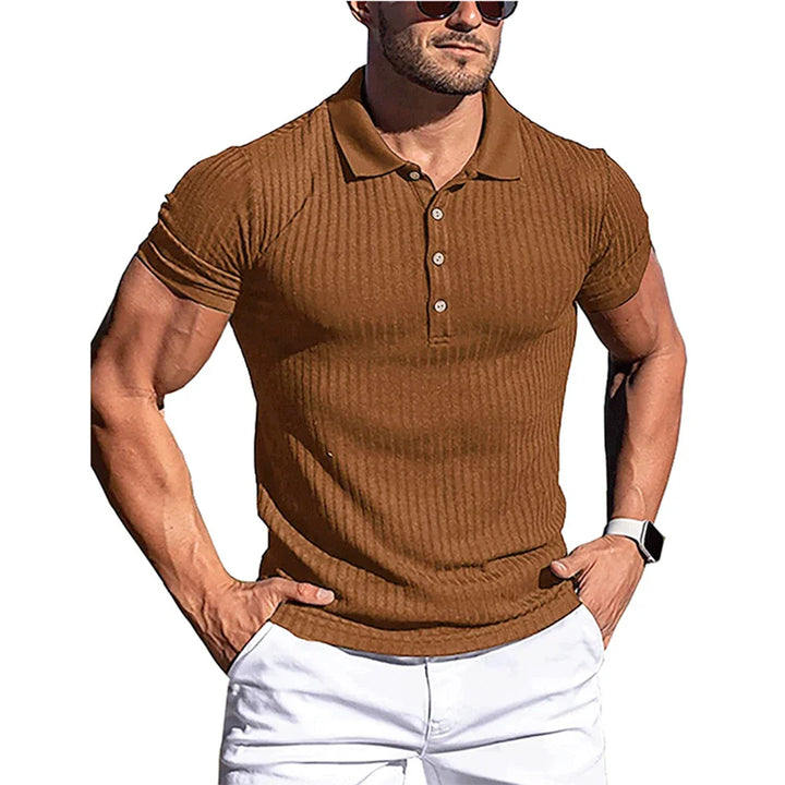 Elegantne triibuline poloshirt