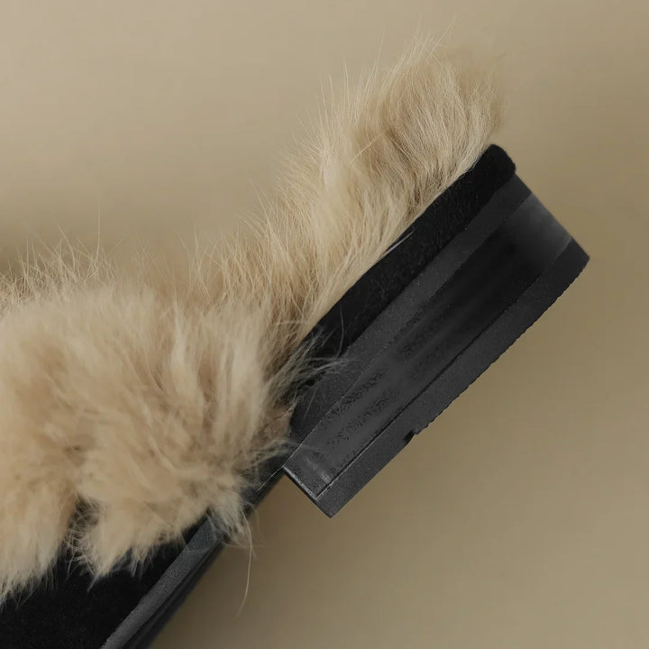 VELOURA SUEDE SHEARLING MULED