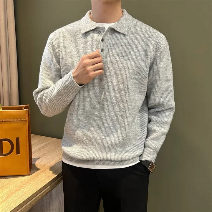 Elegantne kudumisega polosweater