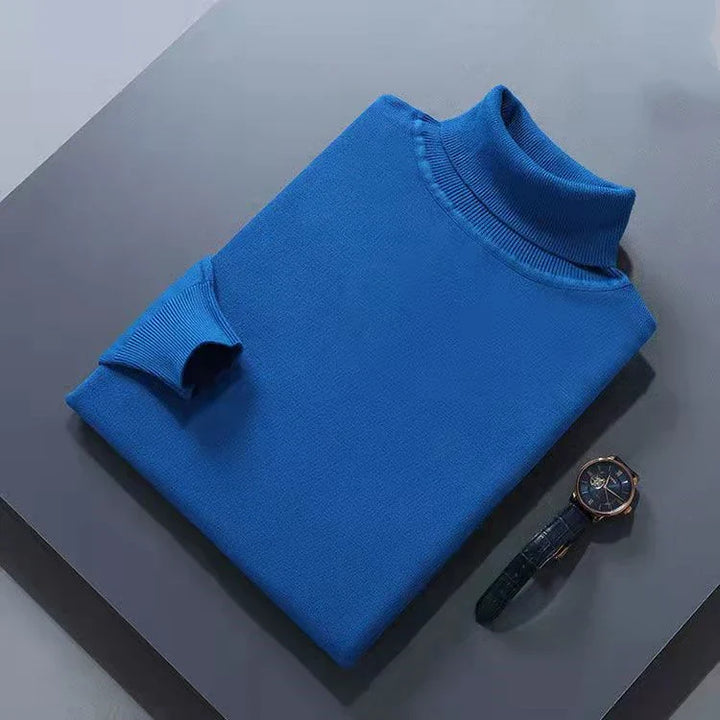 Elegantne puuvillane kõrge kaelusega sviiter