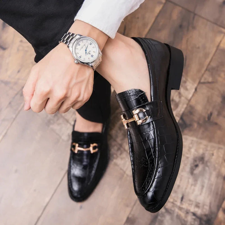 Nahkrihmaga loafers
