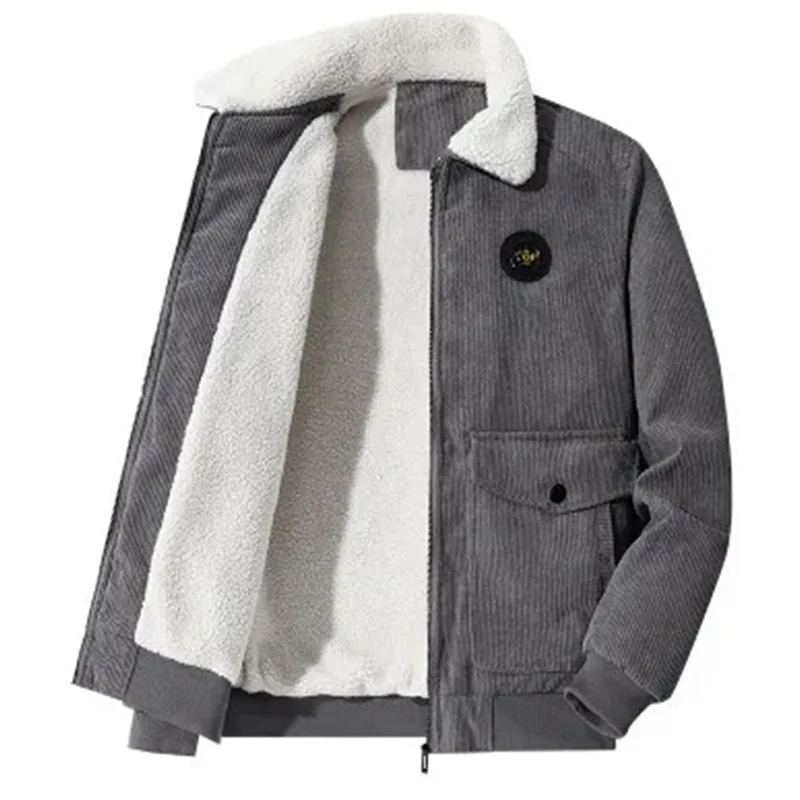 Elegantne Corduroy jakk fleecevoodriga