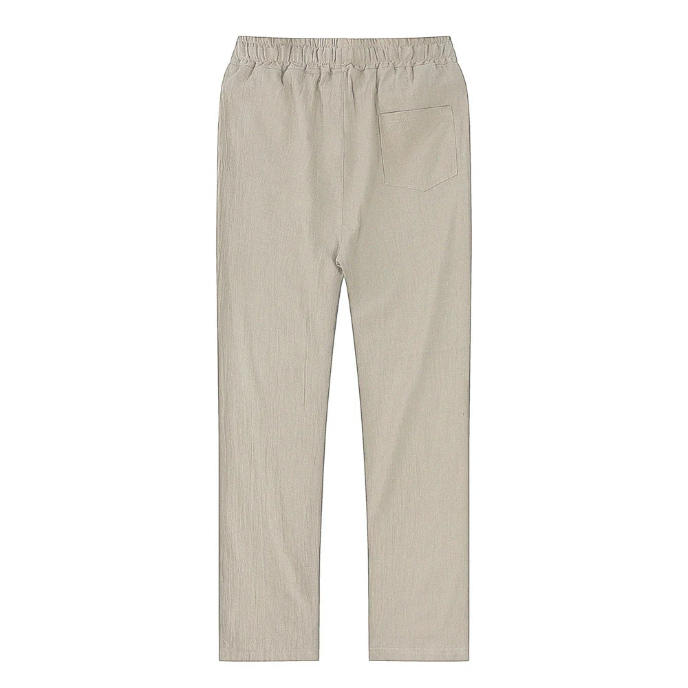 Ademende linnen broek