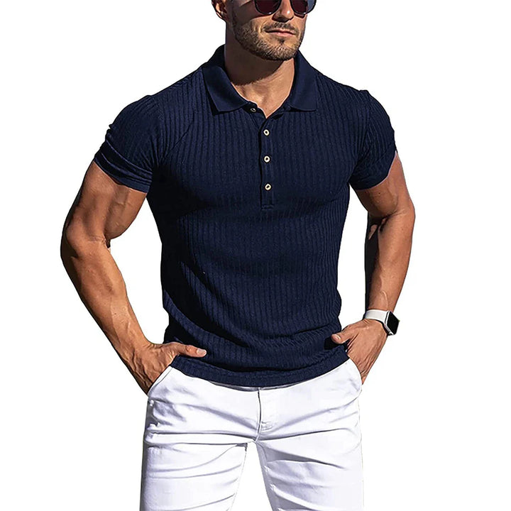 Elegantne triibuline poloshirt