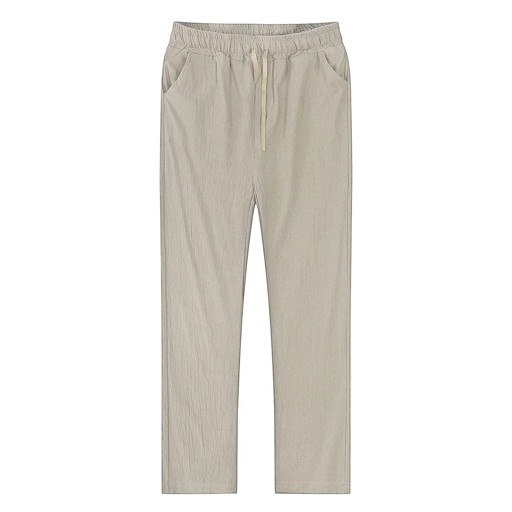 Ademende linnen broek