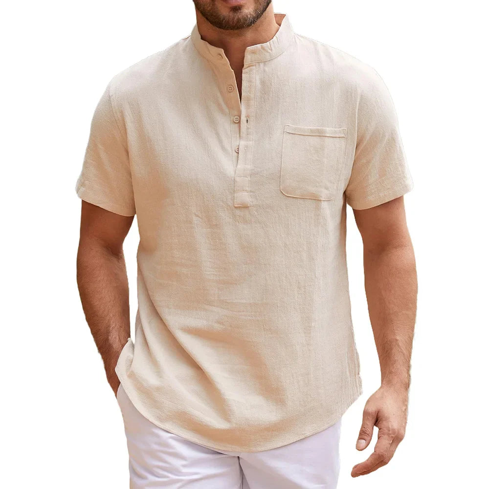 Elegantne linane Henley-särk