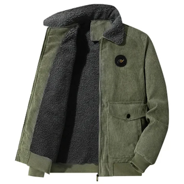 Elegantne Corduroy jakk fleecevoodriga