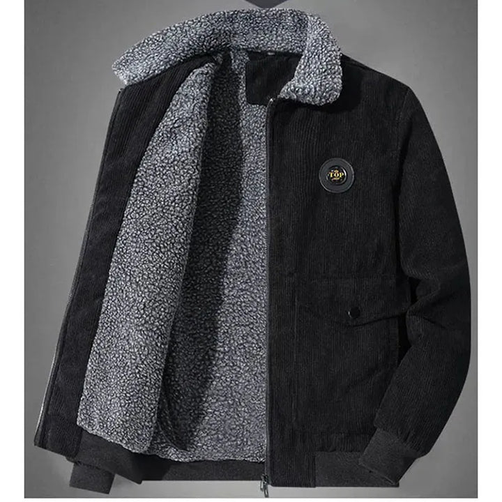 Elegantne Corduroy jakk fleecevoodriga