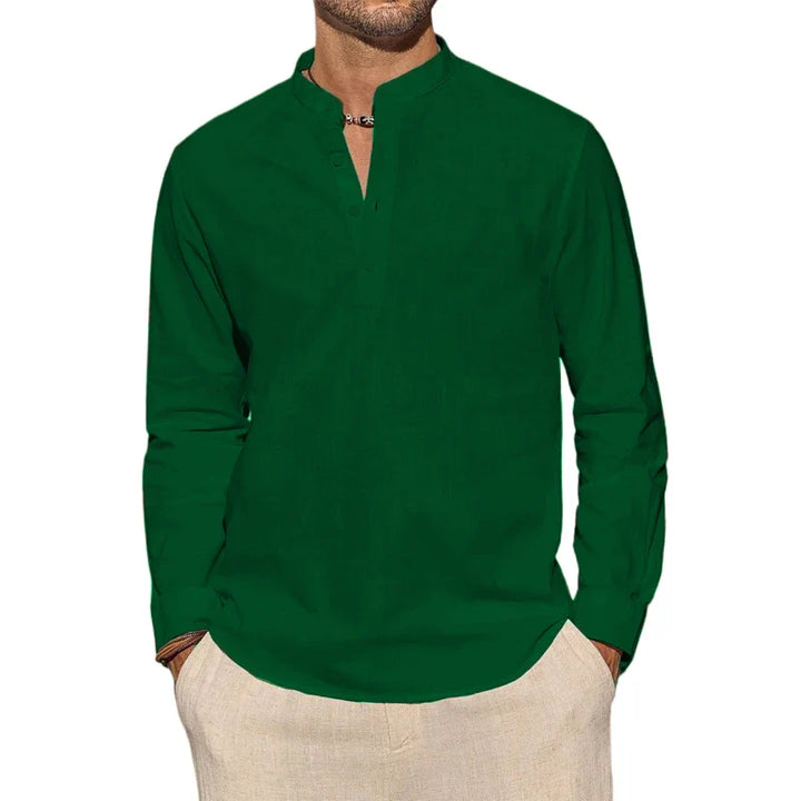 Elegantne puuvillane henley-särk