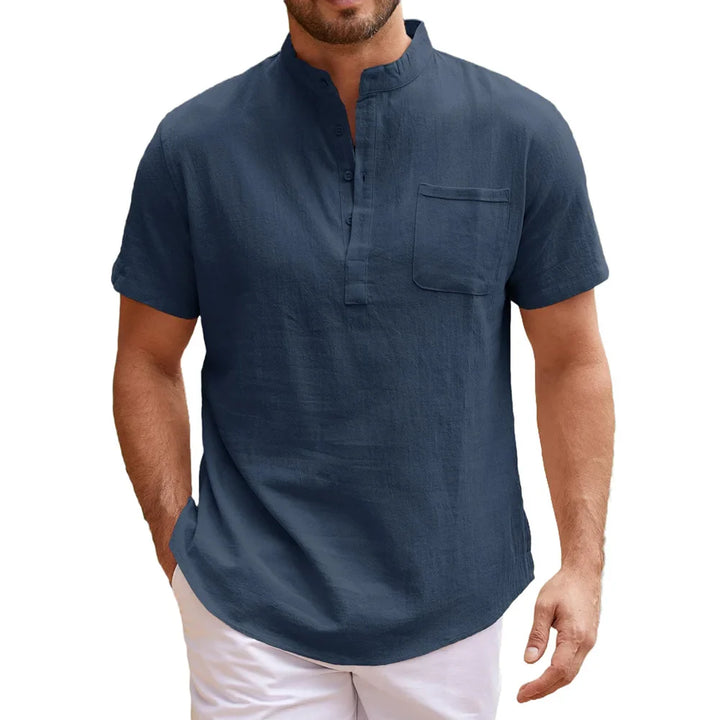 Elegantne linane Henley-särk