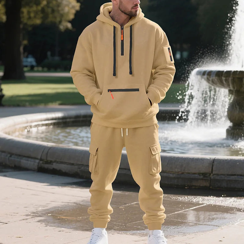 Elegantne Multi-Pocket meeste komplekt